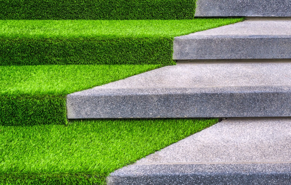 Combined paver and turf installation in Castro Valley, CA